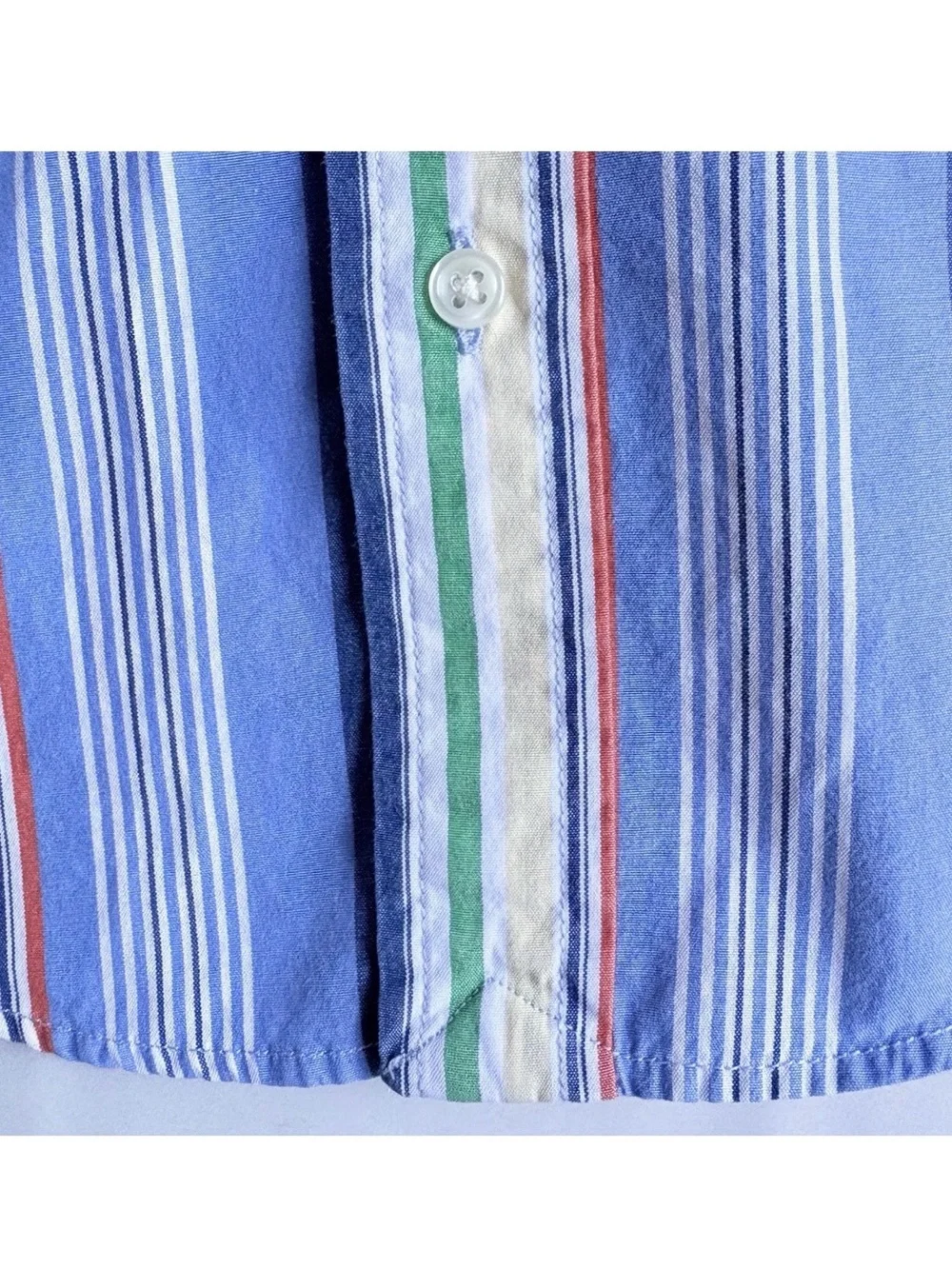 Ralph Lauren Boys Button Down Oxford Shirt 2 2T Blue Pony Logo Preppy Stripes